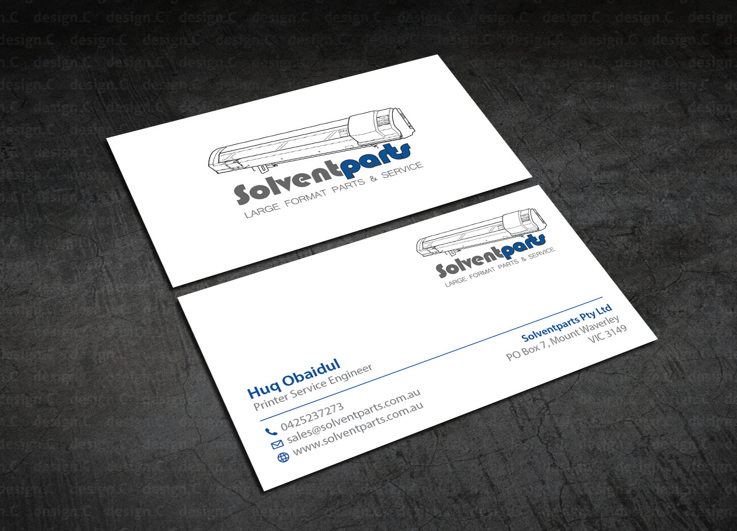 Business Card Design by design_C. for SOLVENTPARTS | Design #14726188