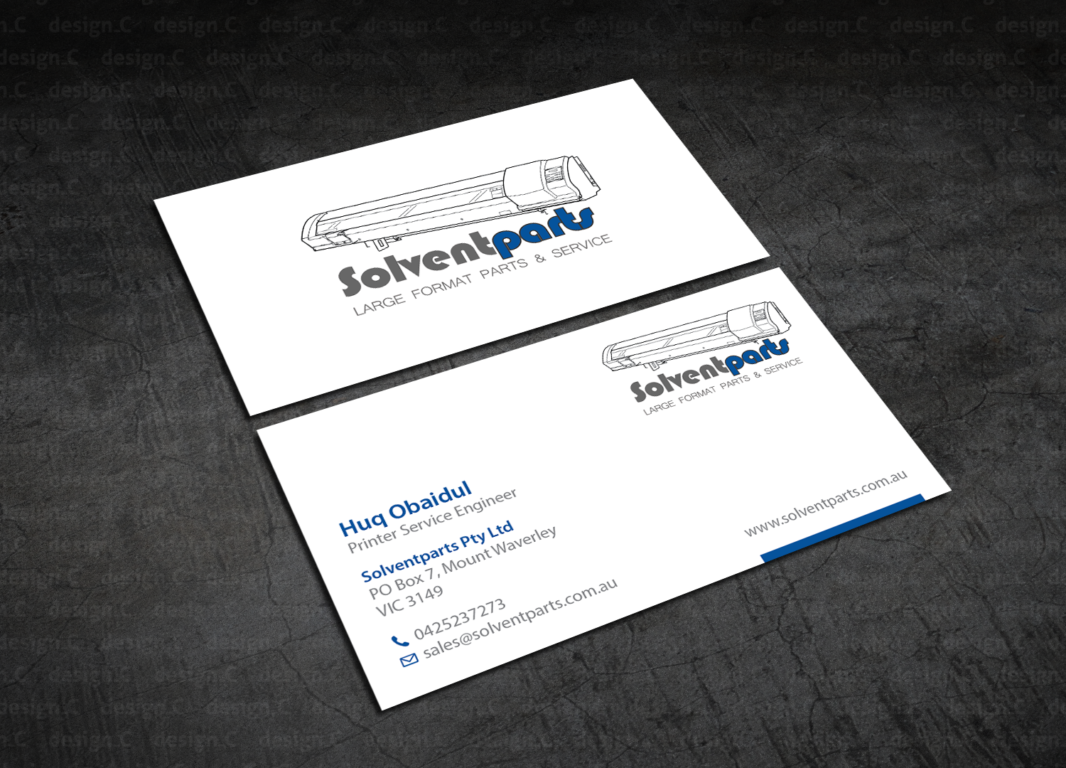 Business Card Design by design_C. for SOLVENTPARTS | Design #14726192