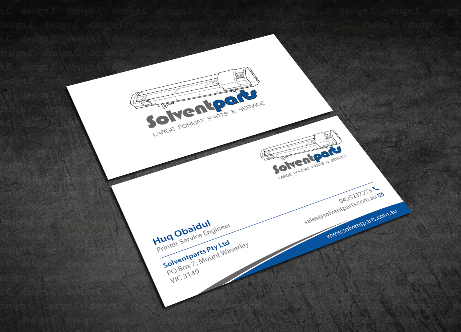 Business Card Design by design_C. for SOLVENTPARTS | Design #14726204