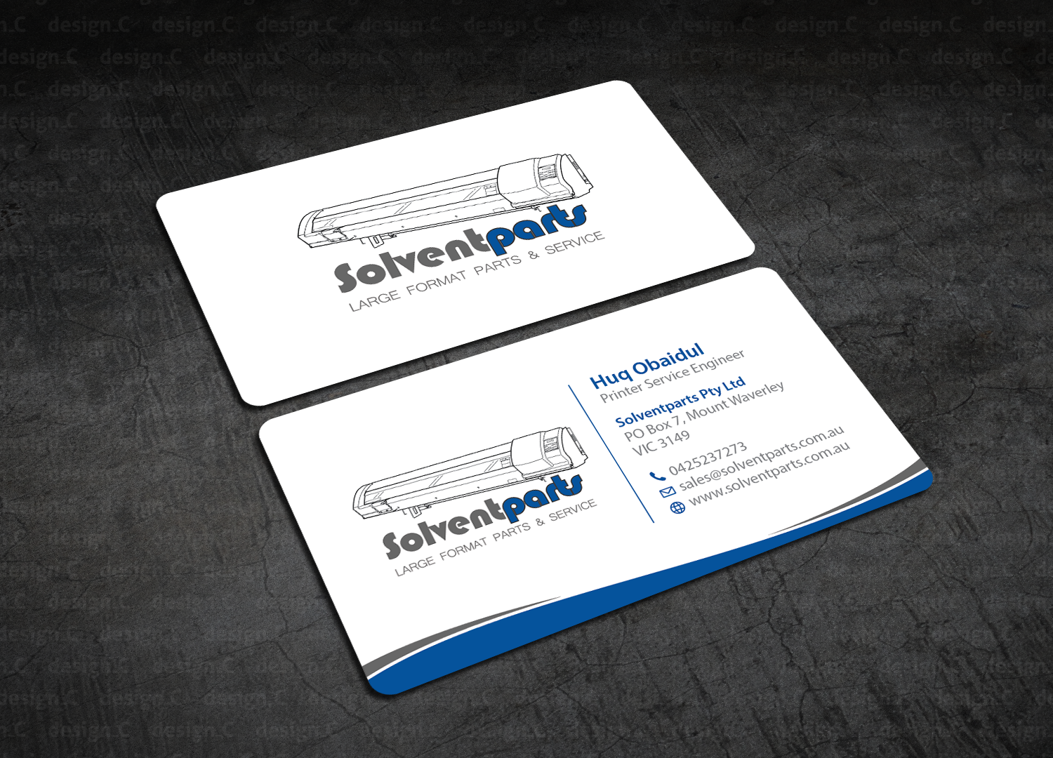 Diseño de Tarjeta de Presentación por design_C. para SOLVENTPARTS | Diseño #14726208