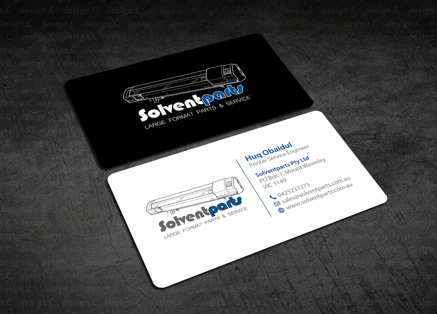 Business Card Design by design_C. for SOLVENTPARTS | Design #14726244