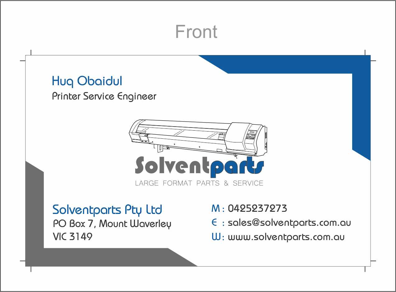 Design de Carte de Visite par royaldesigns113 pour SOLVENTPARTS | Design #14732551