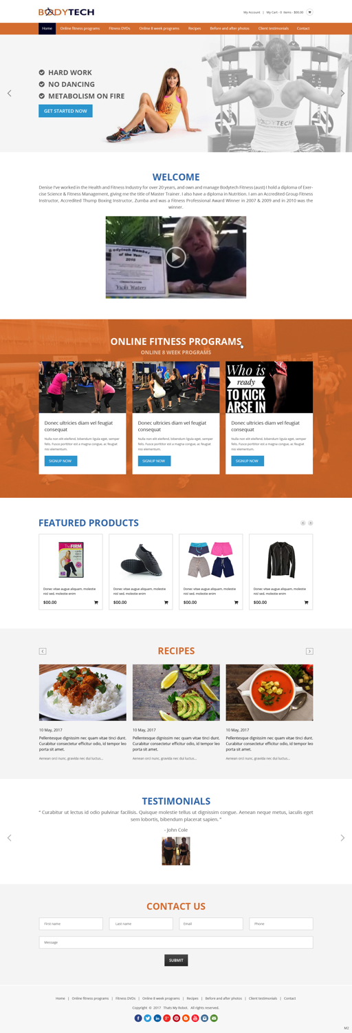 Web Design by pb for Bodytech (aust) Pty ltd  | Design #14746849