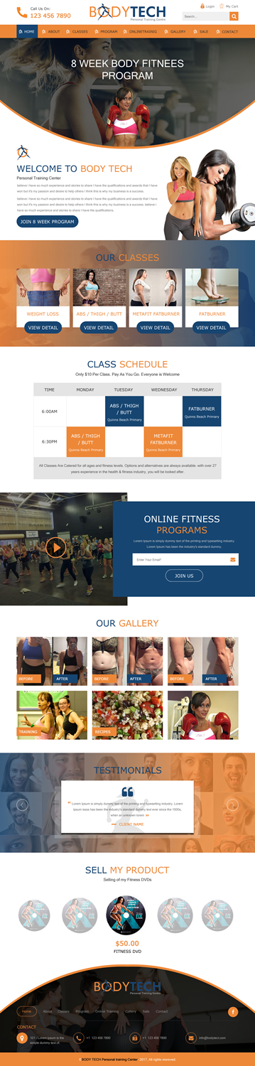 Web Design by rightway for Bodytech (aust) Pty ltd  | Design #14734414
