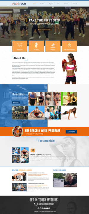 Web Design by Dream Logo Design for Bodytech (aust) Pty ltd  | Design #14737193