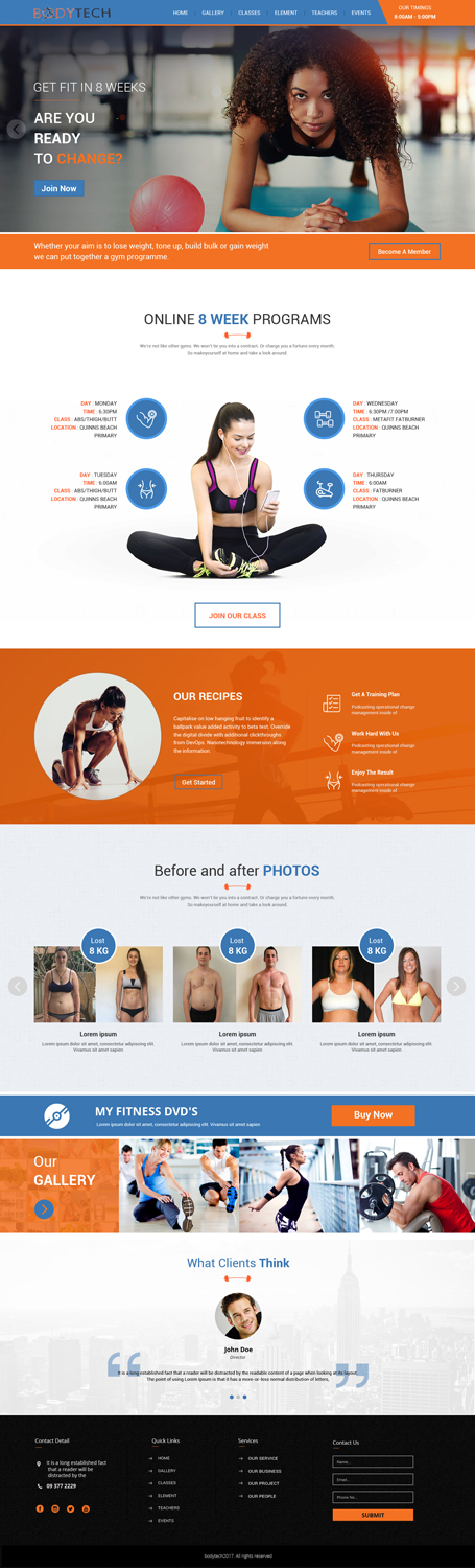 Web Design by Dream Logo Design for Bodytech (aust) Pty ltd  | Design #14737195