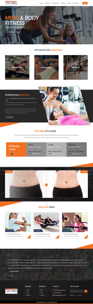 Web Design by e2developers for Bodytech (aust) Pty ltd  | Design #14807335