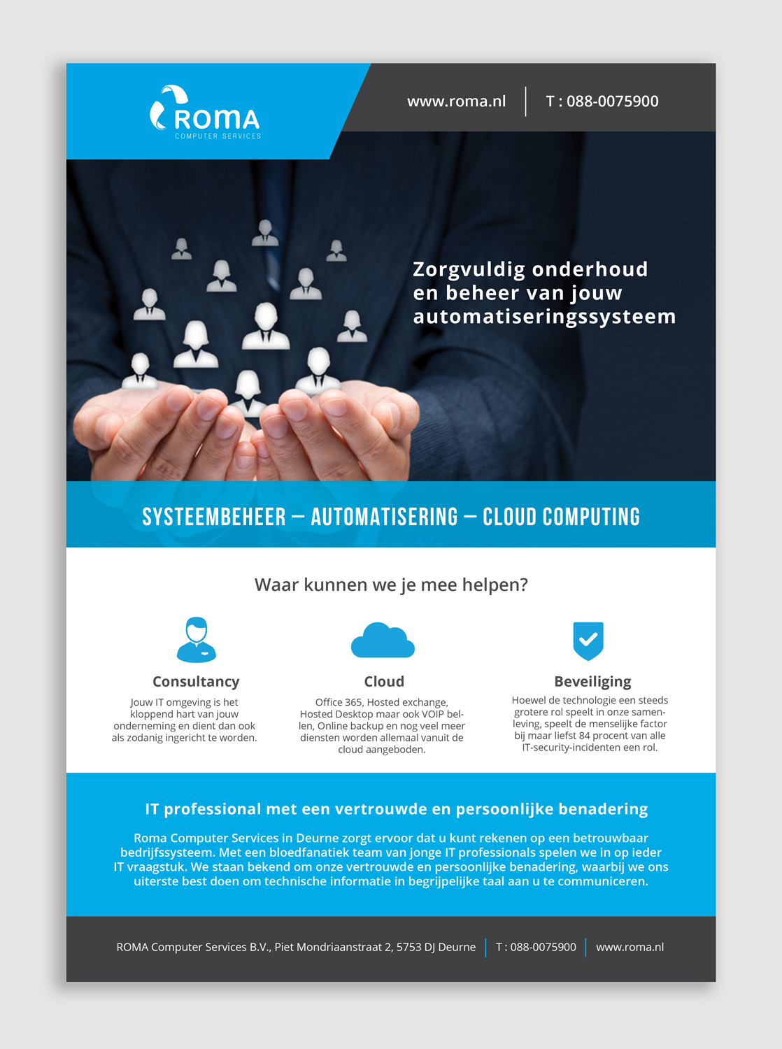 Flyer Design by AbyJohns for ROMA Computer Services B.V. | Design #14773081