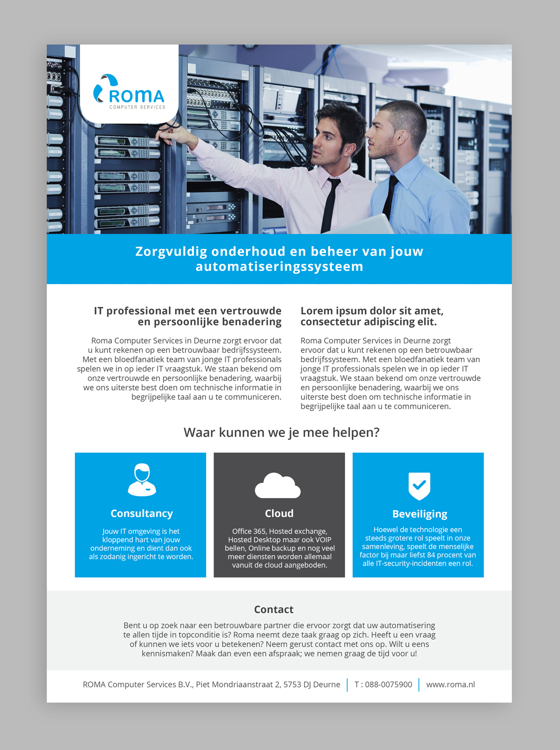 Flyer Design by AbyJohns for ROMA Computer Services B.V. | Design #14786561