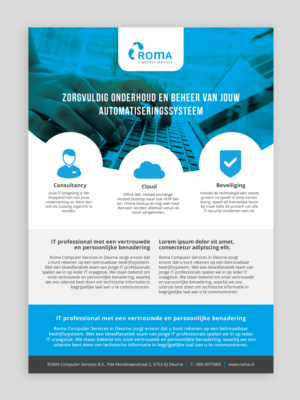 Flyer Design by AbyJohns for ROMA Computer Services B.V. | Design: #14798114