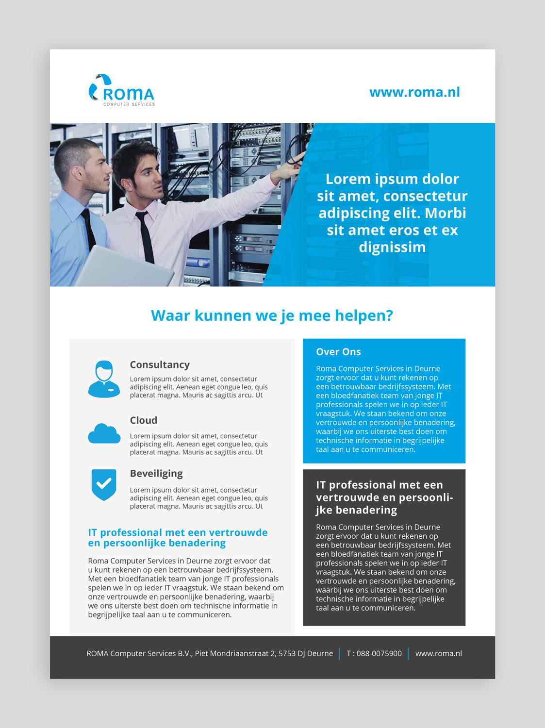 Flyer Design by AbyJohns for ROMA Computer Services B.V. | Design #14798530