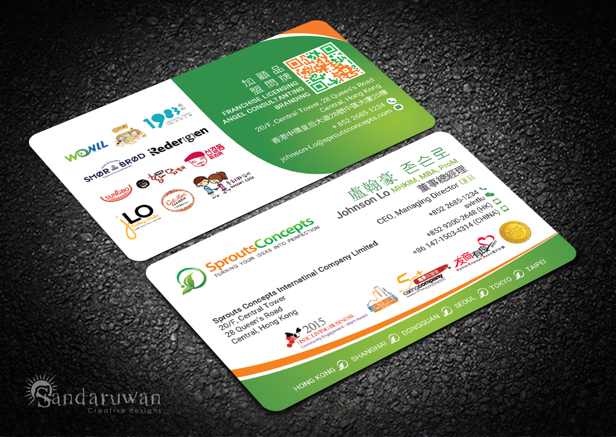 Business Card Design by Sandaruwan for Sprouts Concepts International Company Limited | Design #14767726