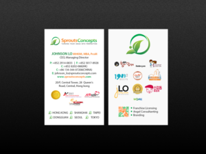 Visitenkarten-Design von Creations Box 2015 für Sprouts Concepts International Company Limited | Design: #14763381