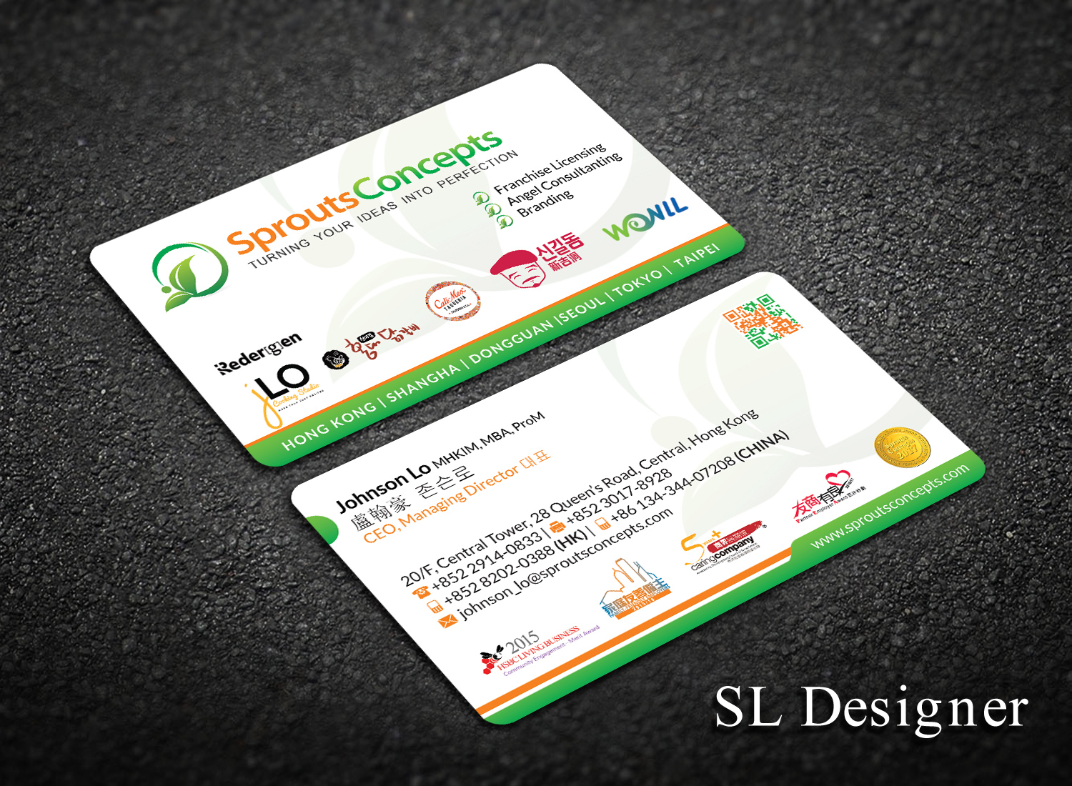 Visitenkarten-Design von SL Designer für Sprouts Concepts International Company Limited | Design #14713099
