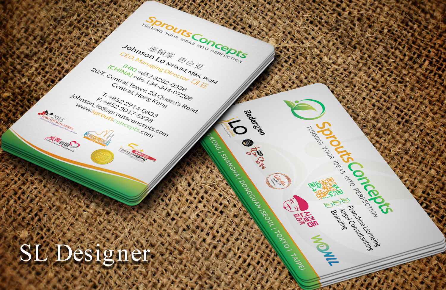 Visitenkarten-Design von SL Designer für Sprouts Concepts International Company Limited | Design #14713482