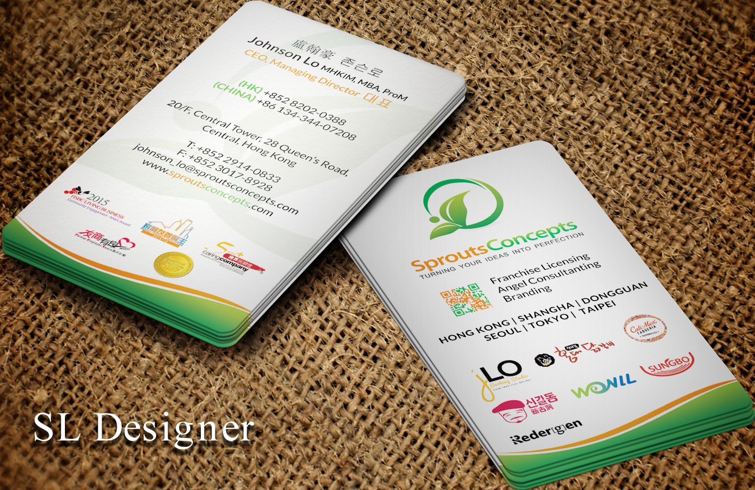 Visitenkarten-Design von SL Designer für Sprouts Concepts International Company Limited | Design #14726143