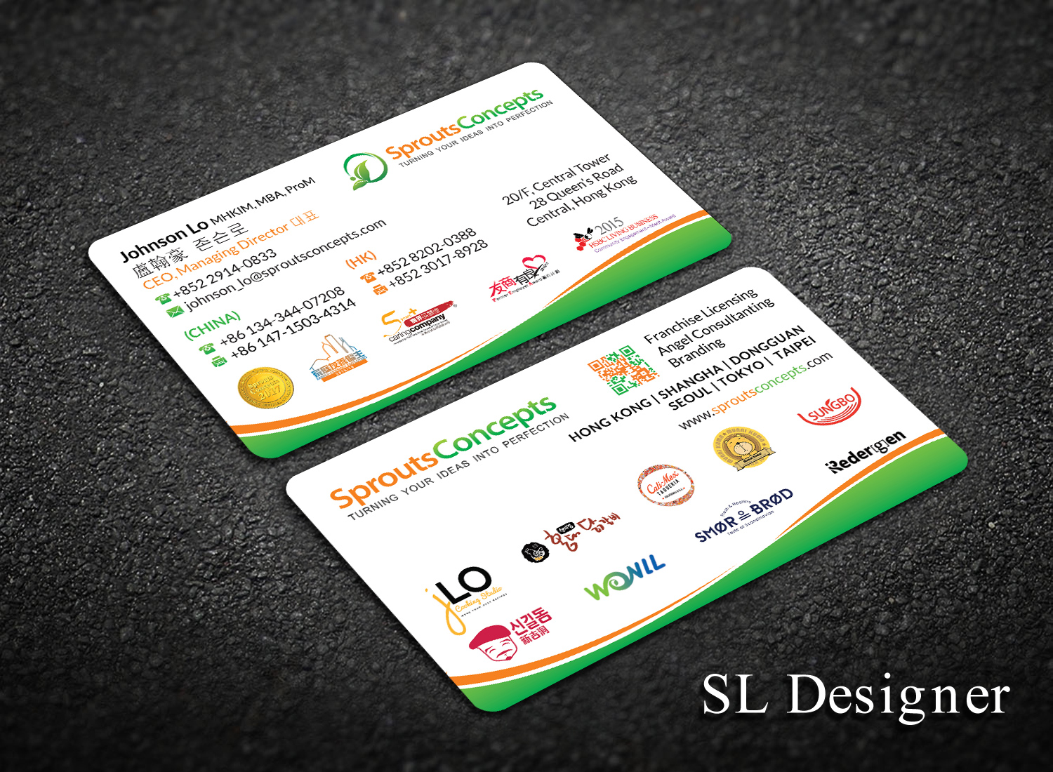 Visitenkarten-Design von SL Designer für Sprouts Concepts International Company Limited | Design #14748649