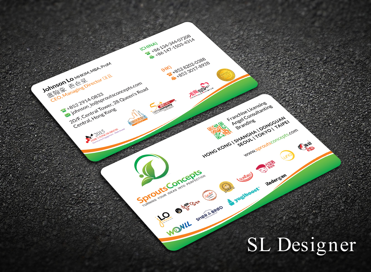 Visitenkarten-Design von SL Designer für Sprouts Concepts International Company Limited | Design #14748731