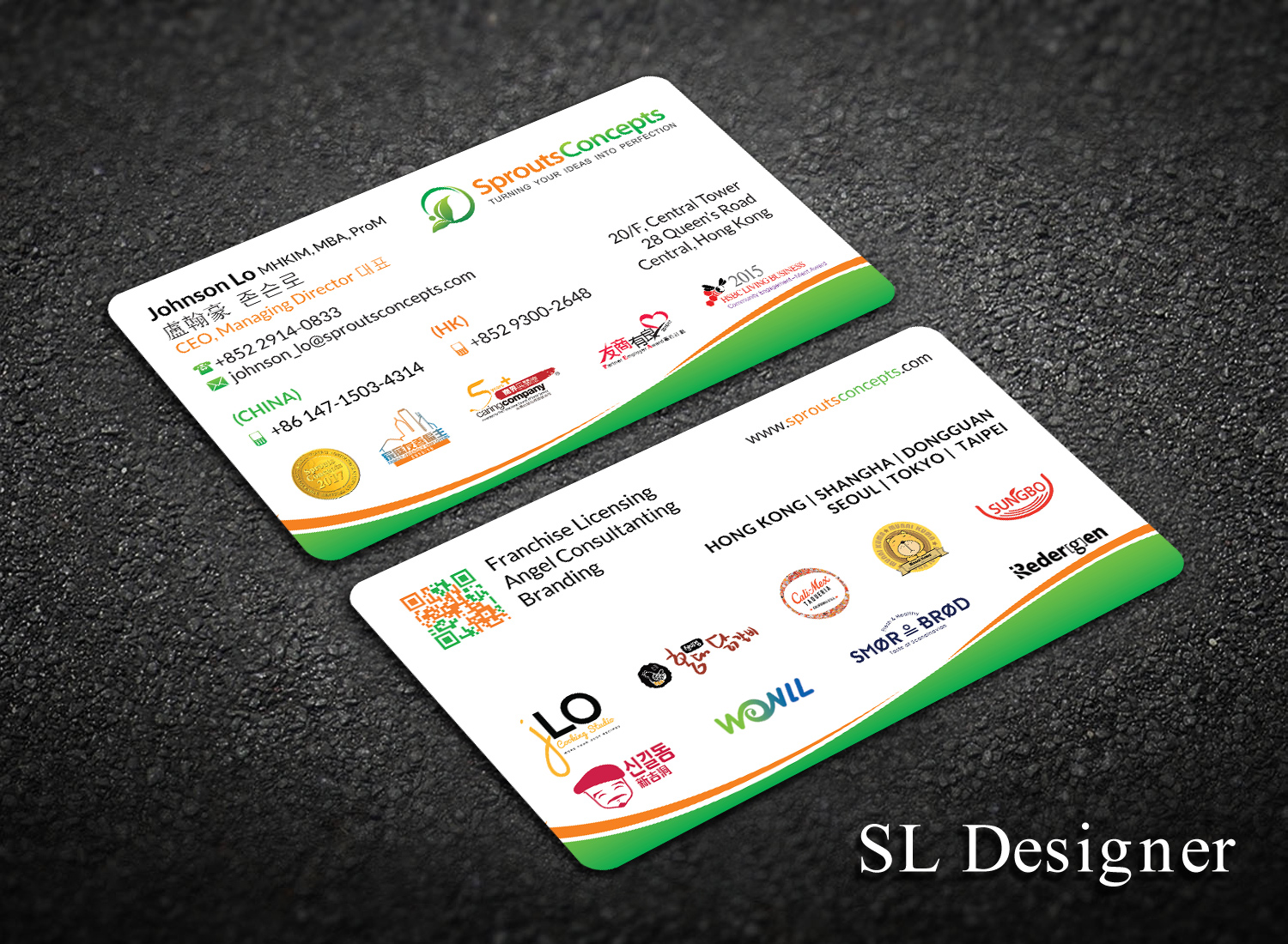 Visitenkarten-Design von SL Designer für Sprouts Concepts International Company Limited | Design #14767728