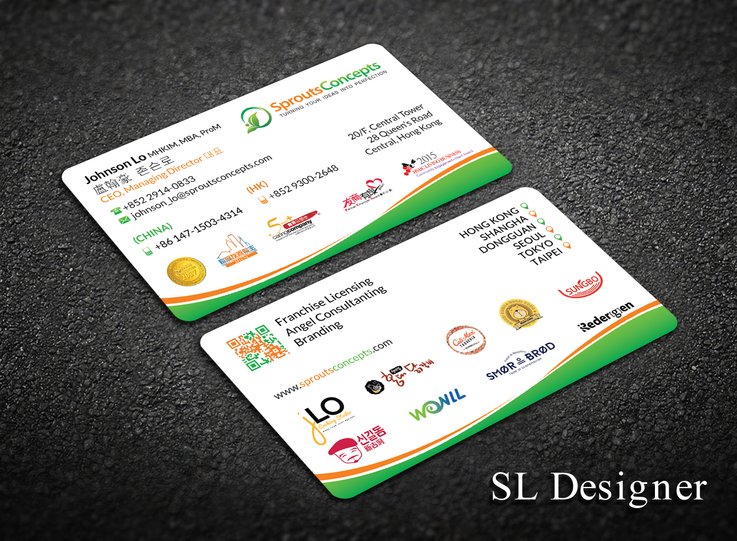 Visitenkarten-Design von SL Designer für Sprouts Concepts International Company Limited | Design #14767729