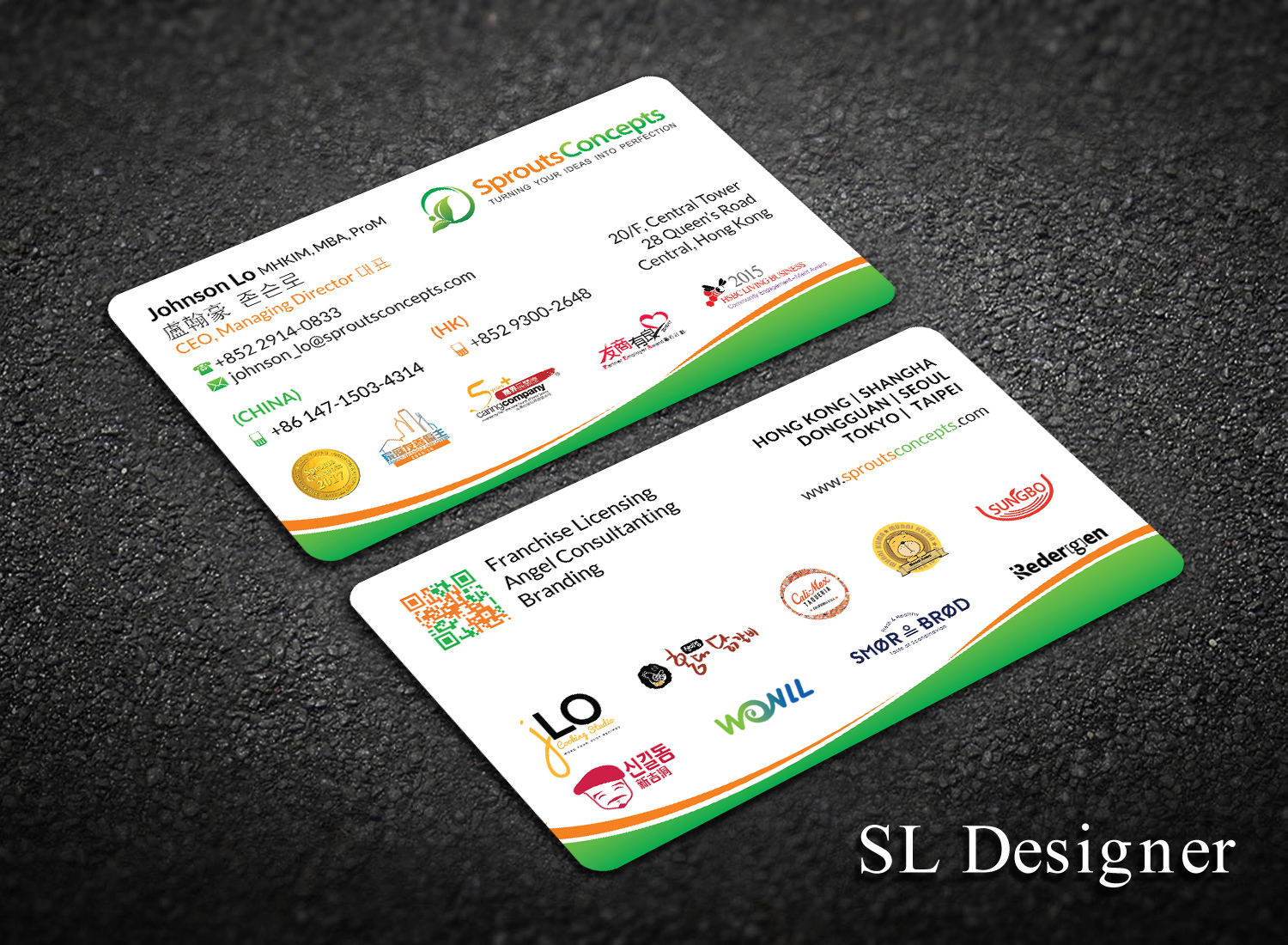Visitenkarten-Design von SL Designer für Sprouts Concepts International Company Limited | Design #14767730