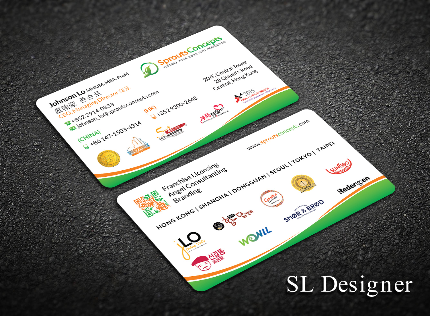 Visitenkarten-Design von SL Designer für Sprouts Concepts International Company Limited | Design #14767743