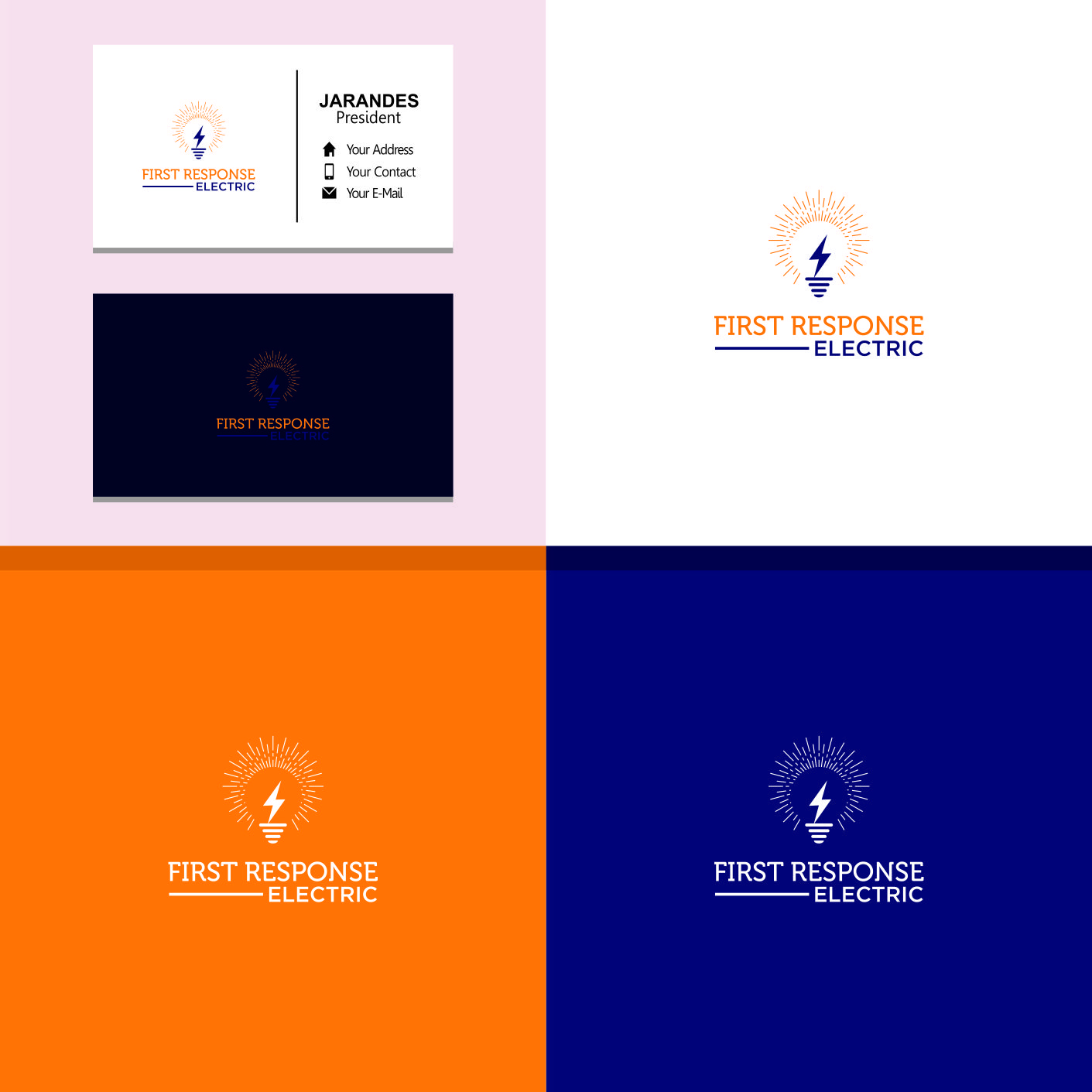 Logo Design by kh1d1r for First Response Electric, LLC | Design #14896751