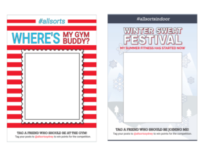 Where's my Gym Buddy? looking to do two promotions as listed in project description | Werbe-Design von an-designs