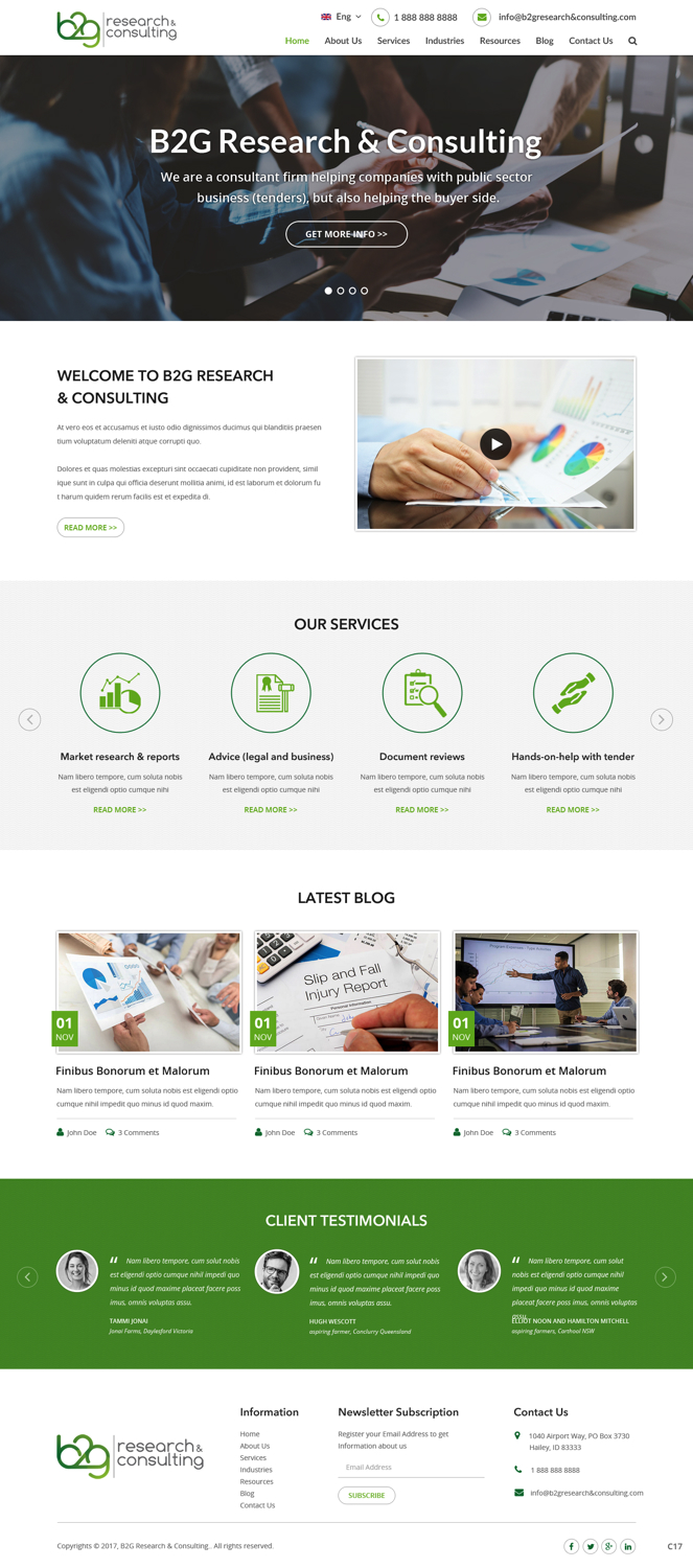 Wordpress Design by pb for Wollin & Partners AB | Design #14737001