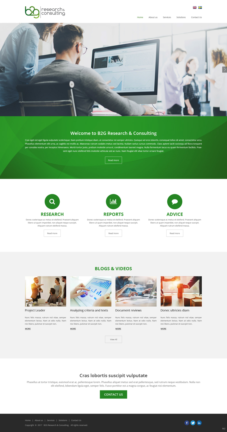 Wordpress Design by pb for Wollin & Partners AB | Design #14737004