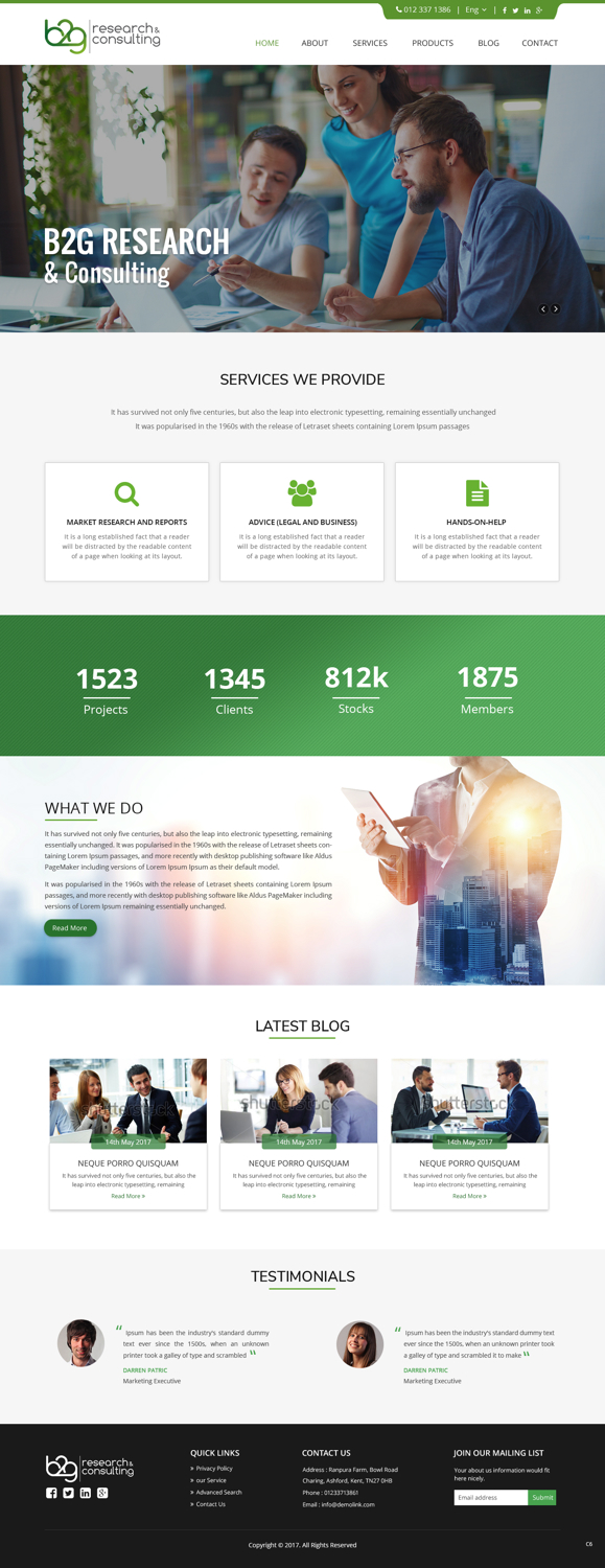 Wordpress Design by pb for Wollin & Partners AB | Design #14737011