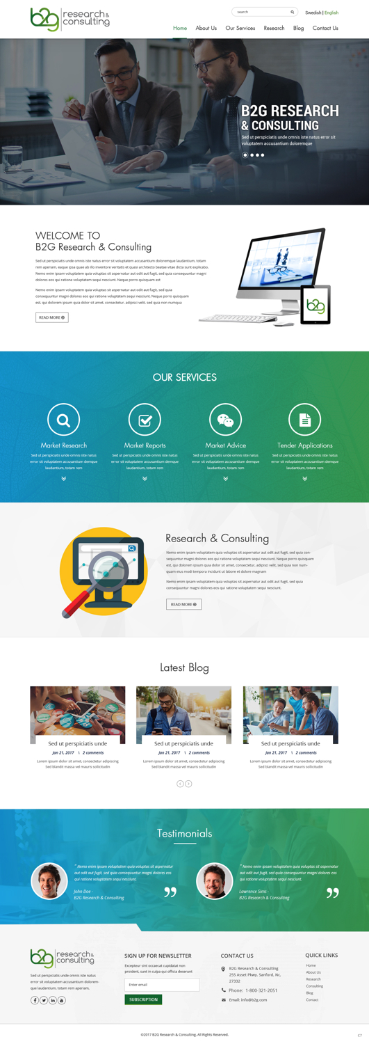 Wordpress Design by pb for Wollin & Partners AB | Design #14737012
