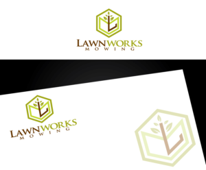 Lawnworks Mowing | Logo Design by blue eye