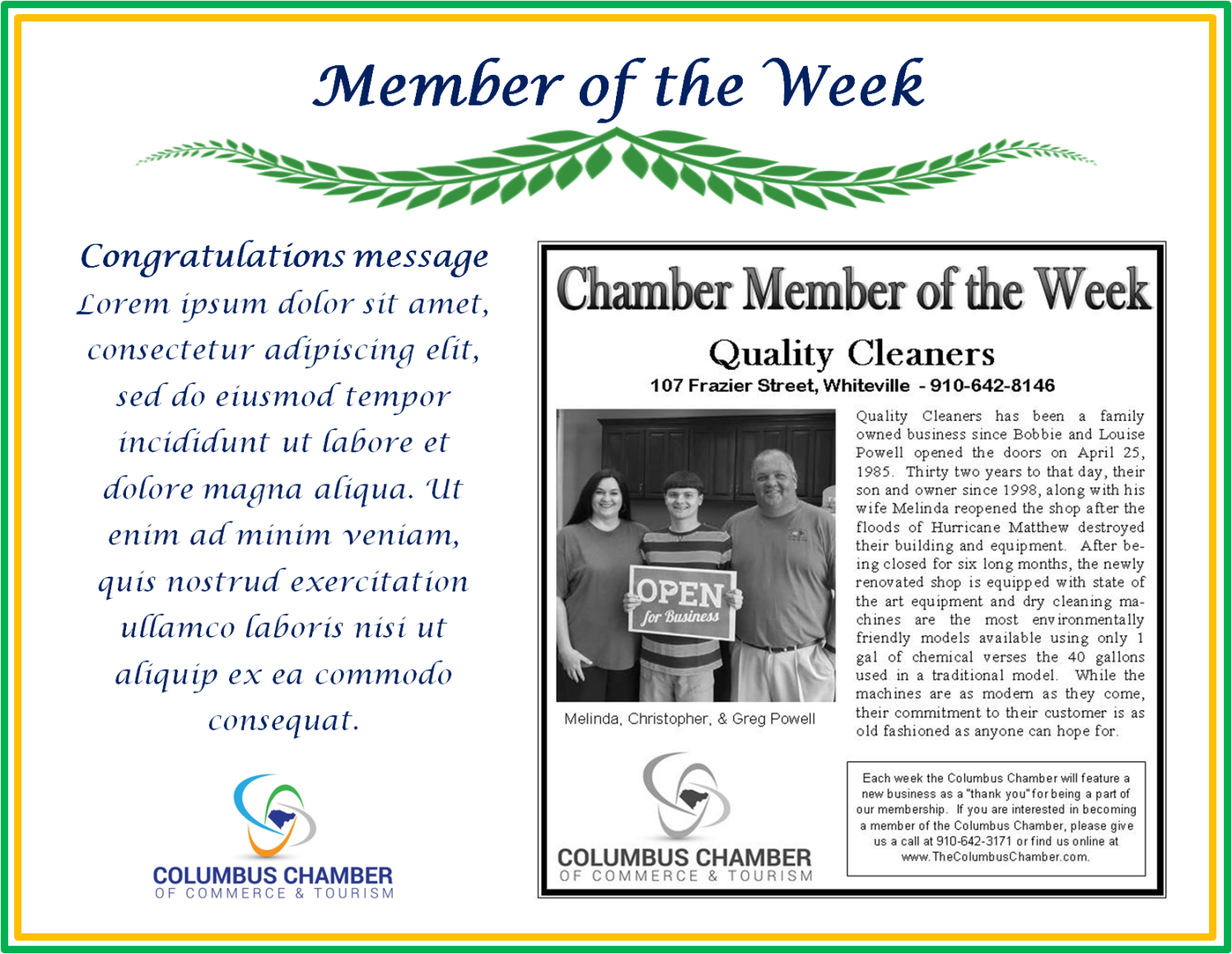Print Design by blogerul for Columbus Chamber of Commerce and Tourism | Design #14877532