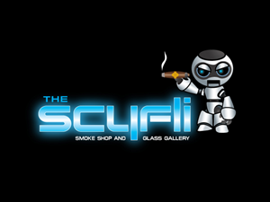 The ScyFli Smoke Shop and Glass Gallery | Logo Design by Buck Tornado