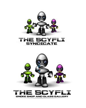 The ScyFli Smoke Shop and Glass Gallery | Logo Design by k.apor