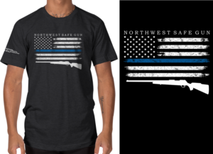 NW Safe Blue Lives Matter w/flag | Diseño de Camiseta por cithuwill