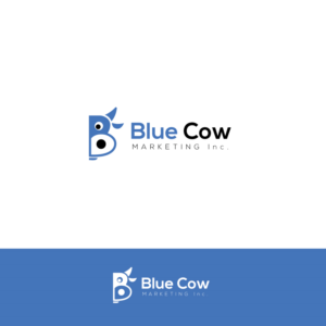 Logo Design by ecorokerz for Blue Cow Marketing Inc. | Design #14744095