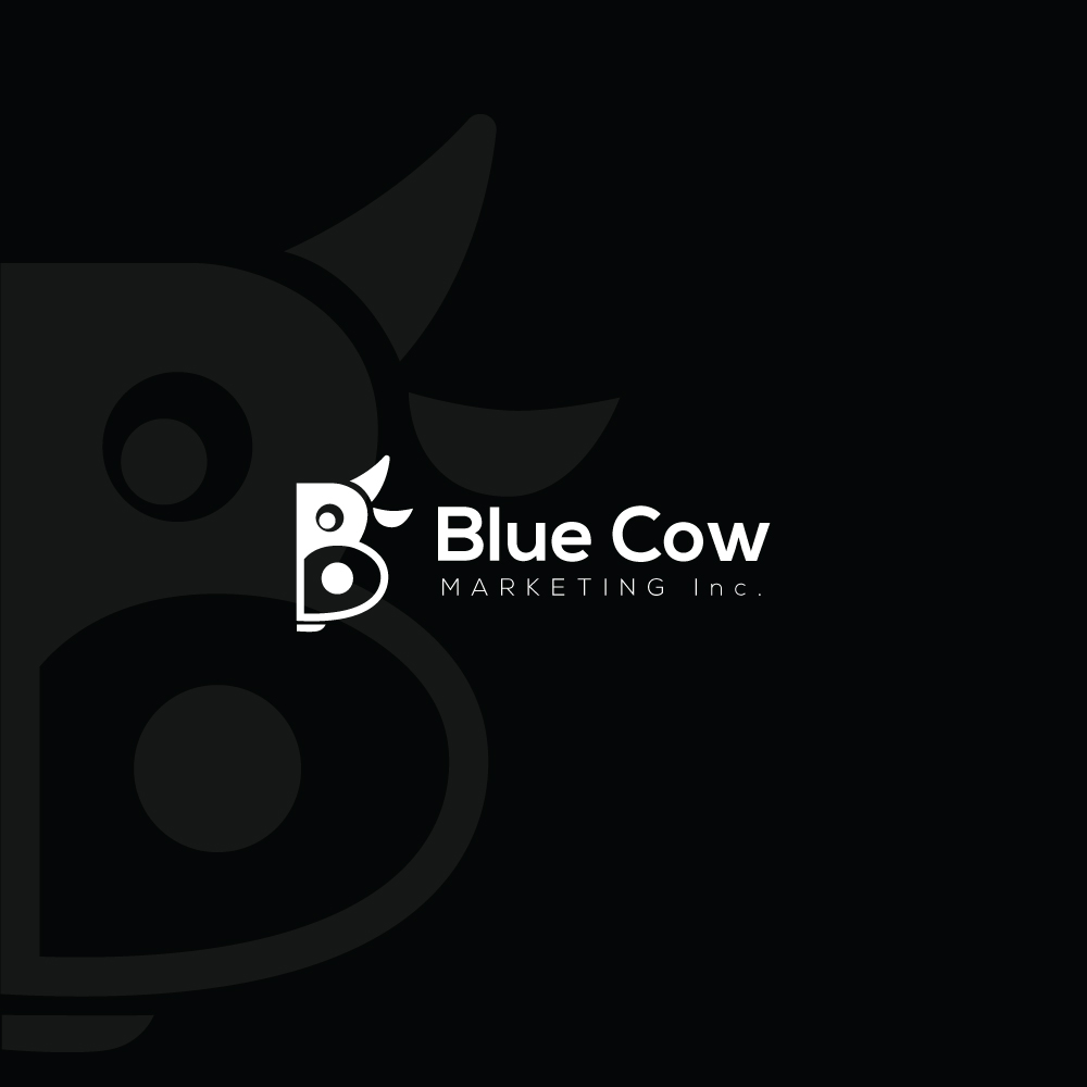 Logo Design by ecorokerz for Blue Cow Marketing Inc. | Design #14744096