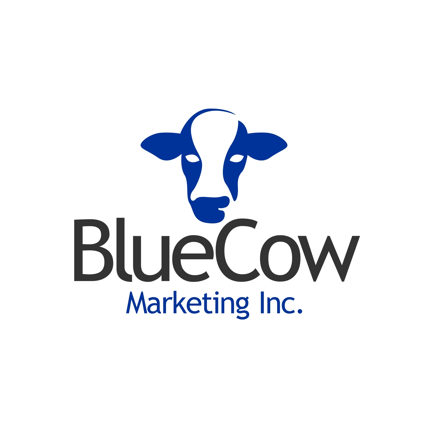 Modern, Professional, Business Logo Design for Blue Cow Marketing Inc ...