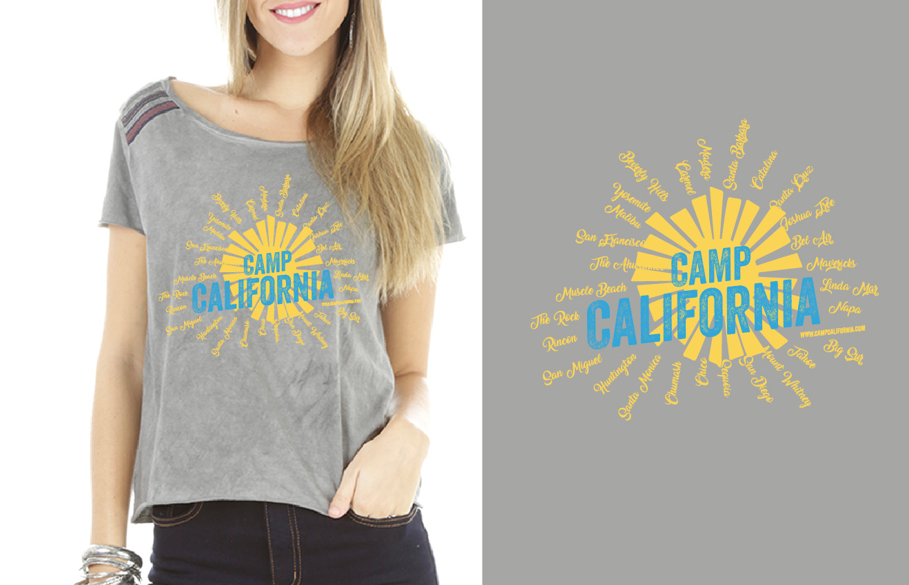 T-shirt Design by Sarina.dsg for Camp California d.o.o. | Design #14749763