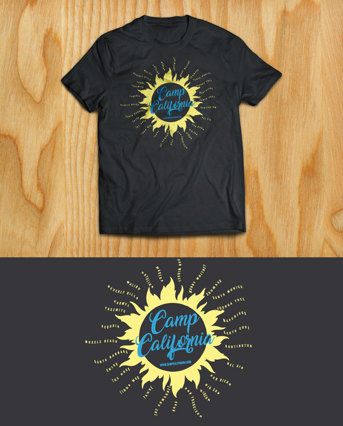 T-shirt Design by Sarina.dsg for Camp California d.o.o. | Design #14779120