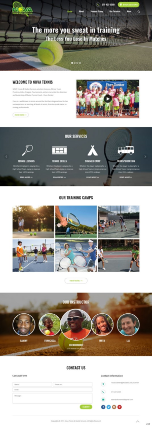Web-Design von pb für NOVA Tennis & Racket Services, LLC. | Design: #14756590