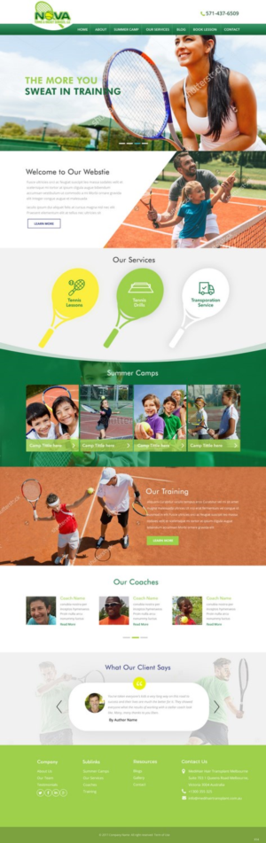 Web-Design von pb für NOVA Tennis & Racket Services, LLC. | Design: #14756591