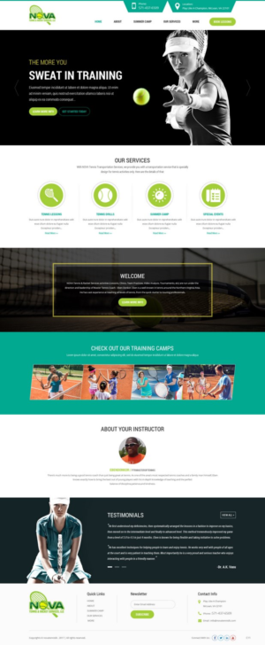 Web-Design von pb für NOVA Tennis & Racket Services, LLC. | Design: #14756598