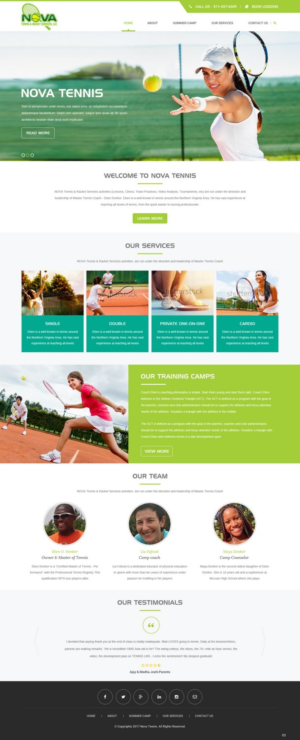 Web-Design von pb für NOVA Tennis & Racket Services, LLC. | Design: #14756599