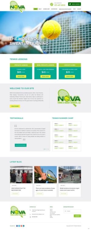 Web-Design von pb für NOVA Tennis & Racket Services, LLC. | Design: #14756600