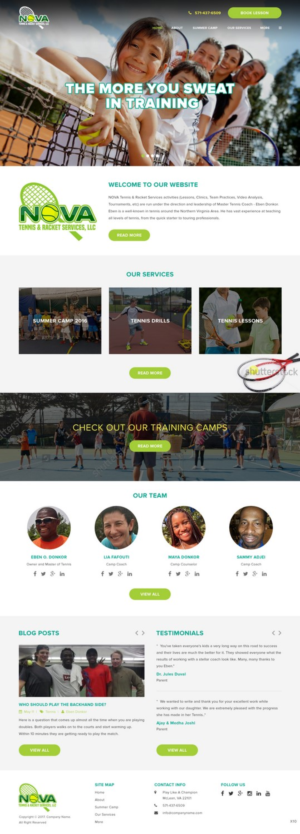 Web-Design von pb für NOVA Tennis & Racket Services, LLC. | Design: #14756607