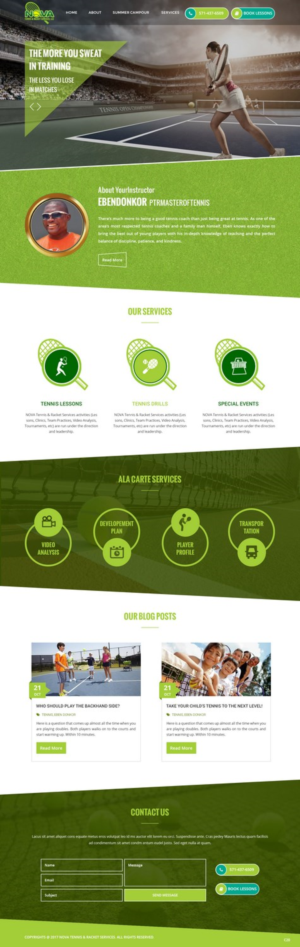 Web-Design von pb für NOVA Tennis & Racket Services, LLC. | Design: #14756608