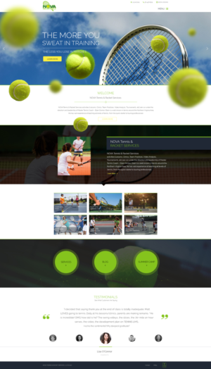 Web-Design von adzoob für NOVA Tennis & Racket Services, LLC. | Design: #14757396
